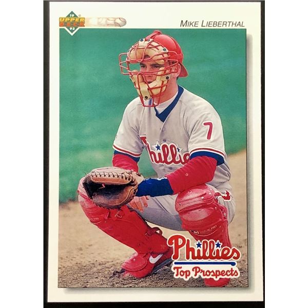 1992 UPPER DECK MIKE LIEBERTHAL ROOKIE CARD