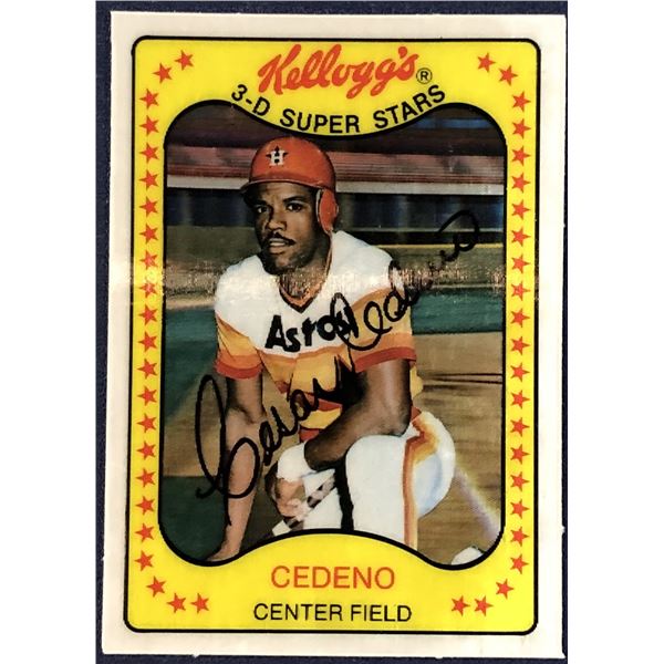 1981 KELLOGGS 3-D BASEBALL CESAR CEDENO