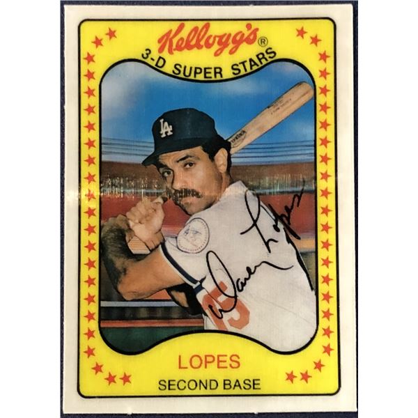 1981 KELLOGGS 3-D BASEBALL DAVEY LOPES