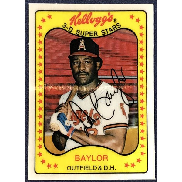 1981 KELLOGGS 3-D BASEBALL DON BAYLOR