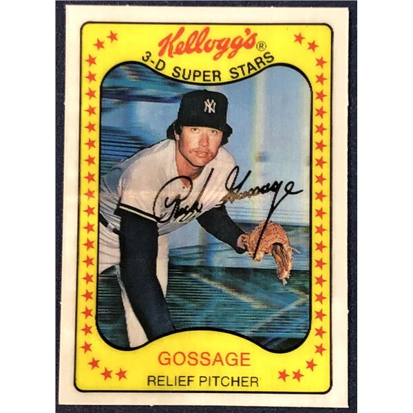 1981 KELLOGGS 3-D BASEBALL GOOSE GOSSAGE (HOF)