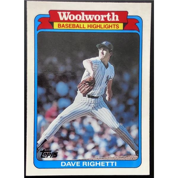 1988 TOPPS WOOLWORTH DAVE RIGHETTI