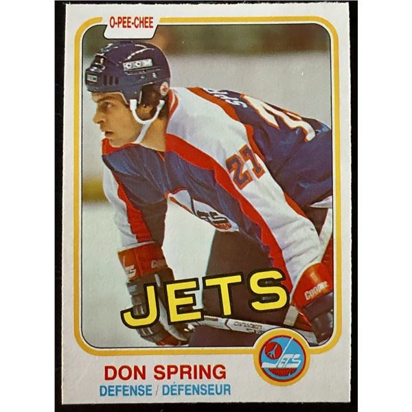 1981-82 O-PEE-CHEE DON SPRING ROOKIE CARD