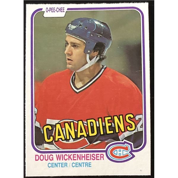 1981-82 O-PEE-CHEE DOUG WICKENHEISER ROOKIE CARD