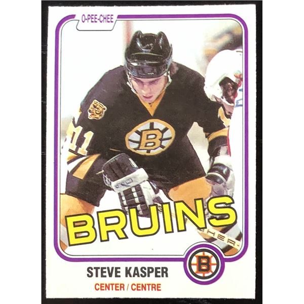 1981-82 O-PEE-CHEE NHL STEVE KASPER ROOKIE CARD