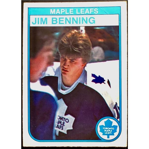 1982-83 O-PEE-CHEE JIM BENNING ROOKIE CARD