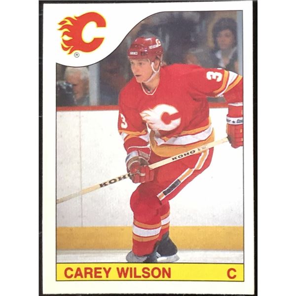 1985-86 O-PEE-CHEE CAREY WILSON ROOKIE CARD