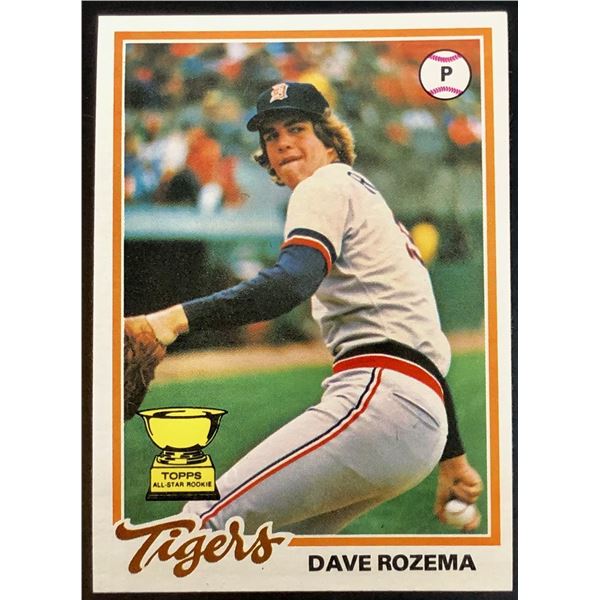 1978 TOPPS DAVE ROZEMA ROOKIE CARD