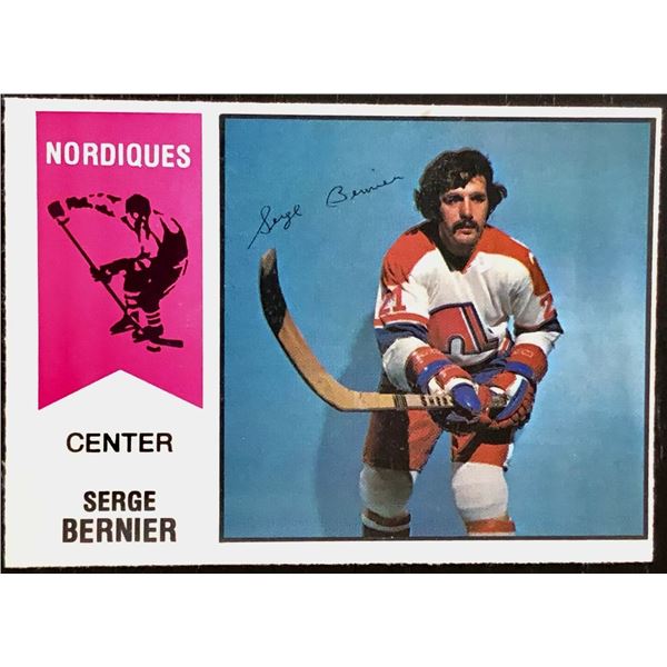 1974-75 O-PEE-CHEE WHA SERGE BERNIER ROOKIE CARD