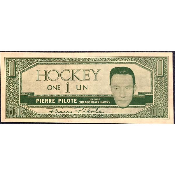 1962-63 TOPPS HOCKEY BUCKS - PIERRE PILOTE