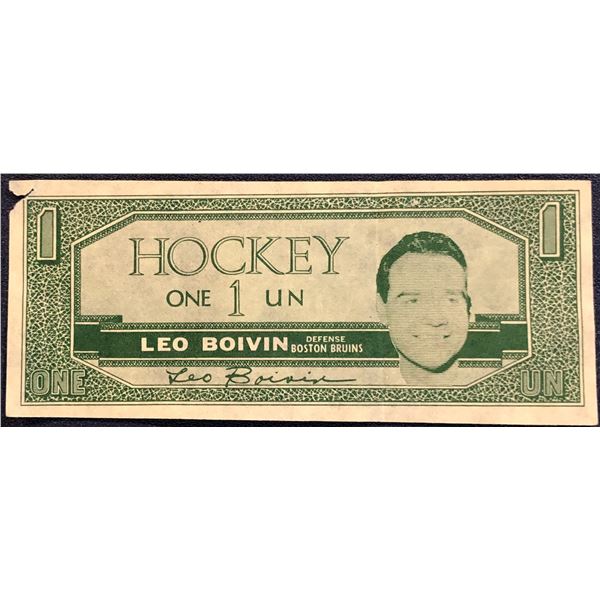 1962-63 TOPPS HOCKEY BUCKS - LEO BOIVIN (HOF)