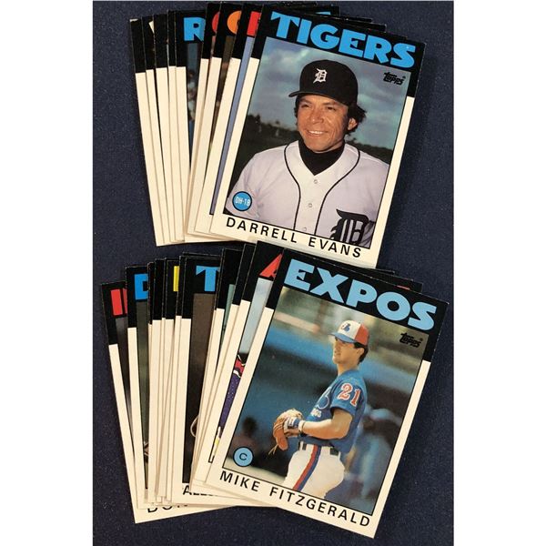 1986 TOPPS BASEBALL COLLECTION - 25 CARDS