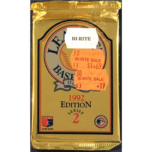 1992 LEAF BASEBALL 2nd EDITION WAX PACK