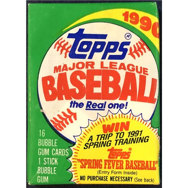 1990 TOPPS BASEBALL WAX PACK