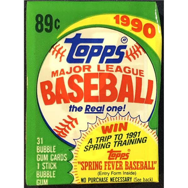 1990 TOPPS BASEBALL JUMBO CELLO PACK (31 CARDS)