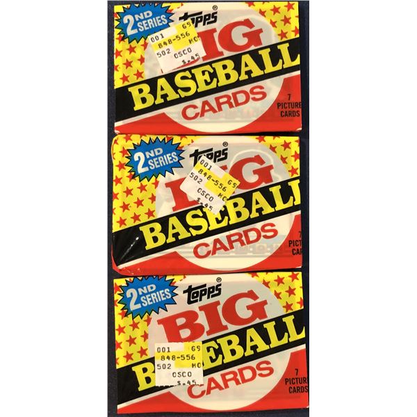 1989 TOPPS BIG BASEBALL 2nd SERIES FOIL PACKS (3)
