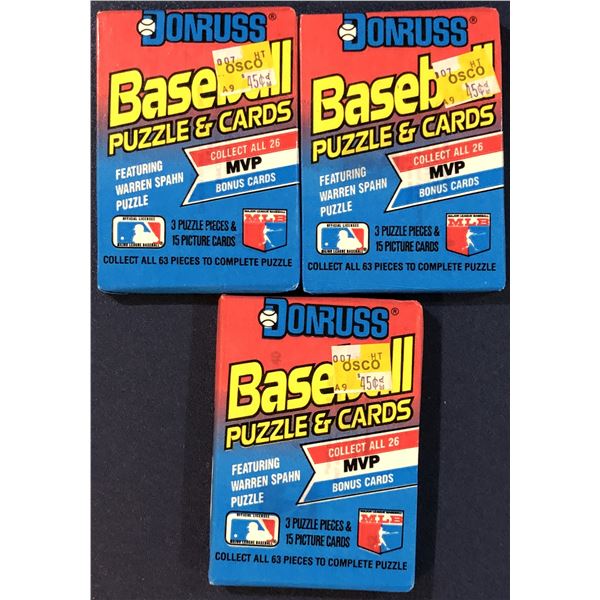 1989 DONRUSS BASEBALL WAX PACKS (3)