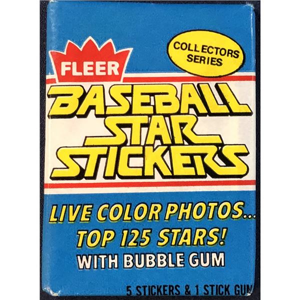 1981 FLEER STAR STICKERS BASEBALL WAX PACK