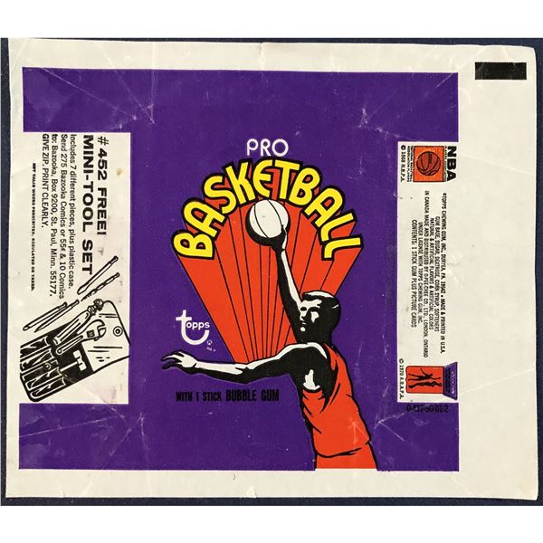 1972-73 TOPPS NBA BASKETBALL WRAPPER