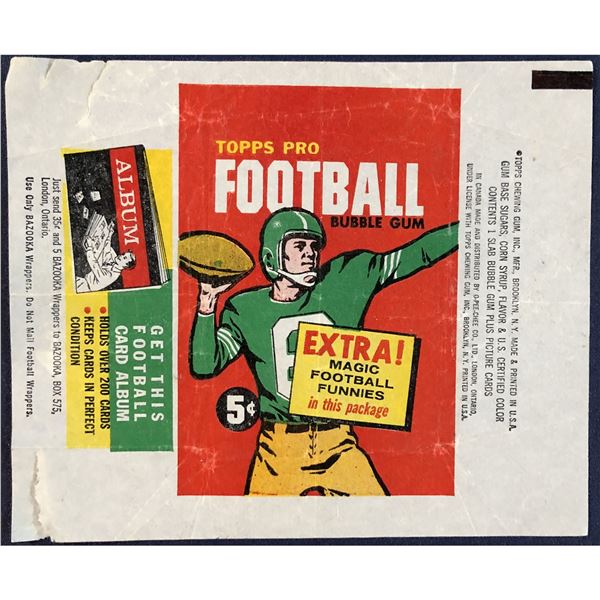 1960 TOPPS NFL FOOTBALL WRAPPER