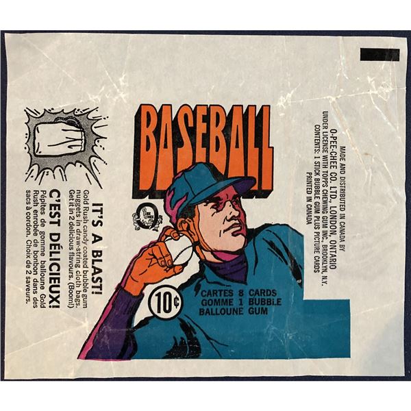1972 O-PEE-CHEE BASEBALL WRAPPER