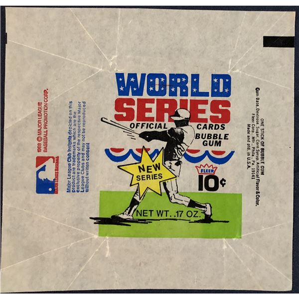 1970 FLEER BASEBALL WORLD SERIES WRAPPER