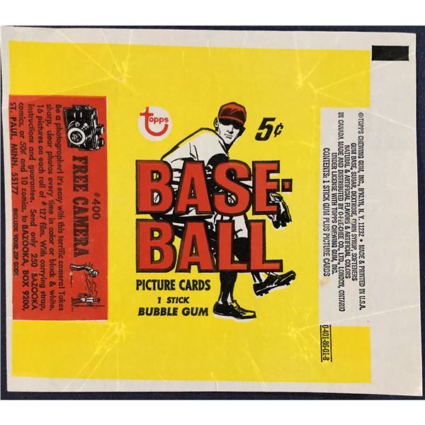 1968 TOPPS BASEBALL WRAPPER