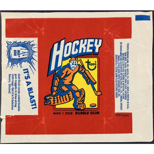 1972-73 TOPPS NHL HOCKEY WRAPPER