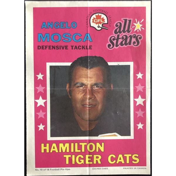 1971 O-PEE-CHEE CFL POSTER - ANGELO MOSCA (HOF)