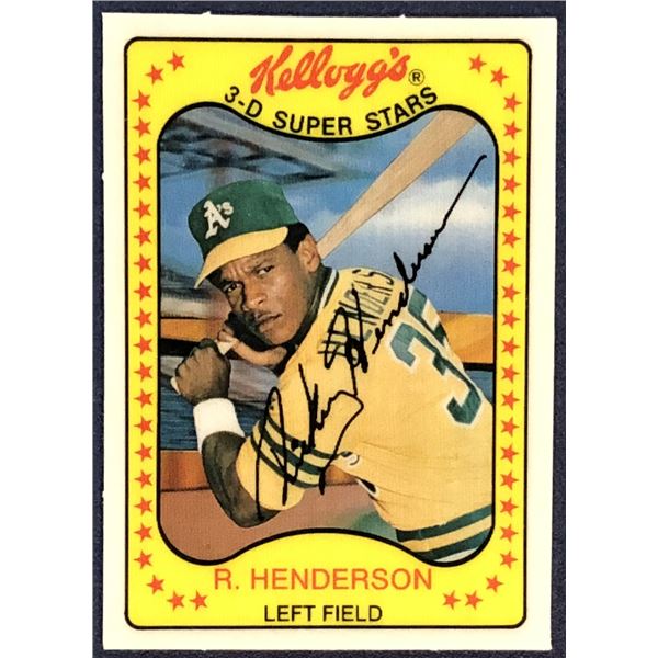 1981 KELLOGGS 3-D BASEBALL RICKEY HENDERSON (HOF)