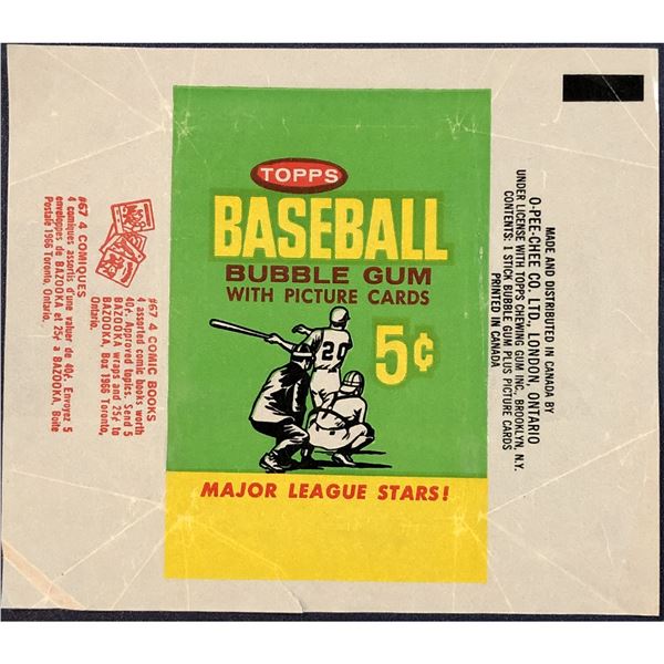1964 O-PEE-CHEE BASEBALL WRAPPER