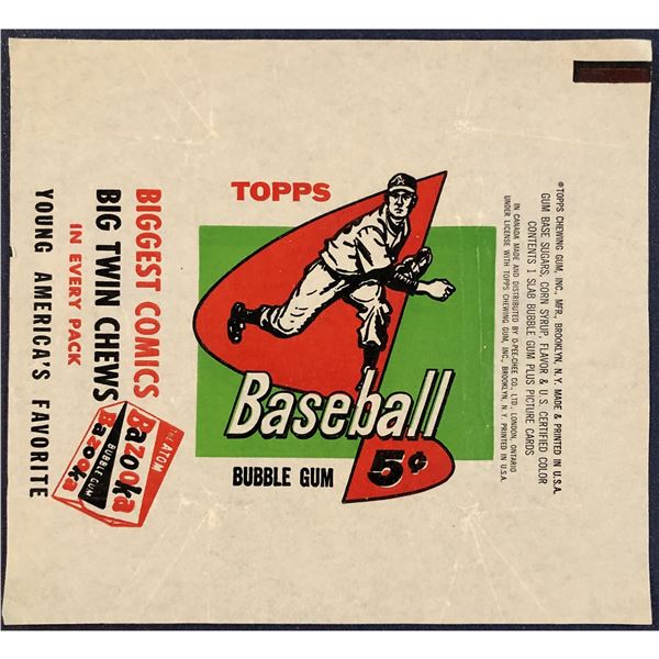 1958 TOPPS BASEBALL WRAPPER