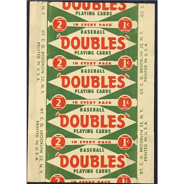 1951 TOPPS DOUBLES BASEBALL WRAPPER