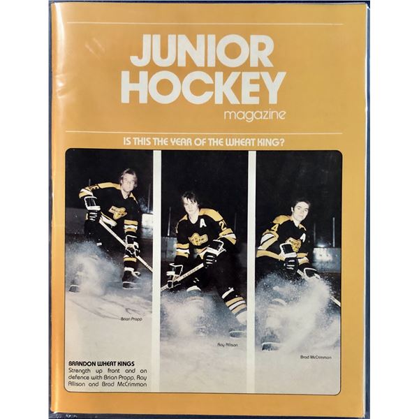 1978 CANADIAN HOCKEY JR. PROGRAM (WHL) - BRIAN PROPP (HOF) COVER