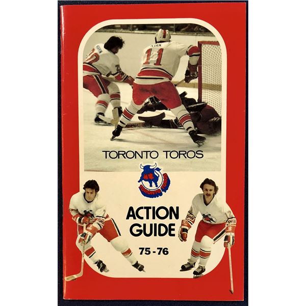 1975-76 WHA TORONTO TOROS MEDIA GUIDE