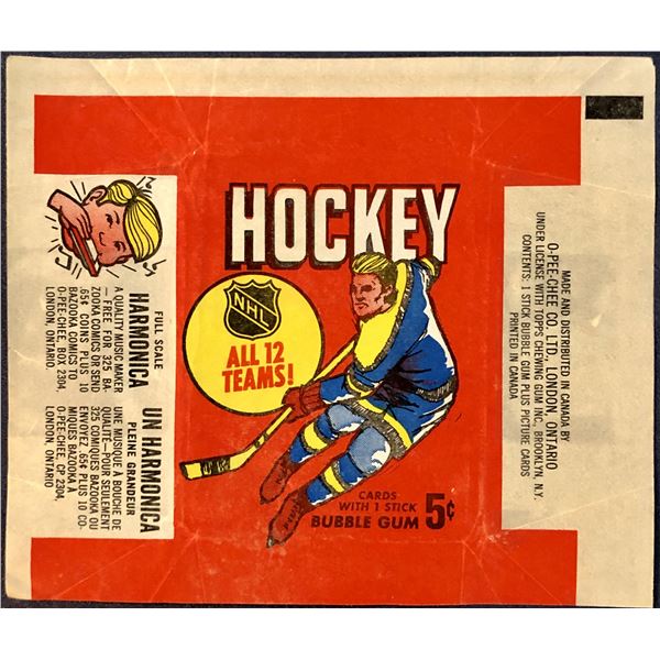 1968-69 O-PEE-CHEE HOCKEY WRAPPER