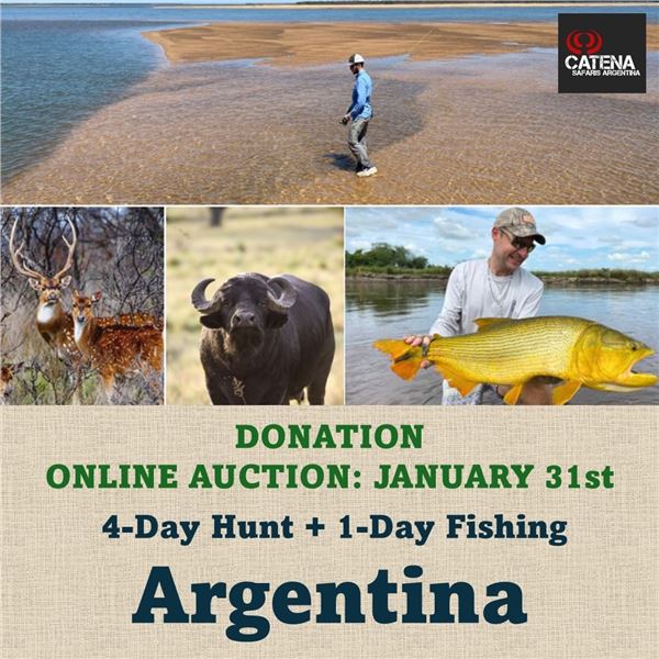 4-Day Big Game Hunt+ 1-Day Golden Dorado Fishing in Argentina