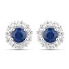 Image 3 : Plated Rhodium 2.17ctw Blue Sapphire and White Topaz Jewelry Set