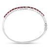 Image 2 : Rhodium Plated 7.48ctw Ruby Bracelet