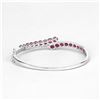 Image 4 : Rhodium Plated 7.48ctw Ruby Bracelet