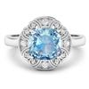 Image 3 : 14KT White Gold 1.48ctw Aquamarine and Diamond Ring