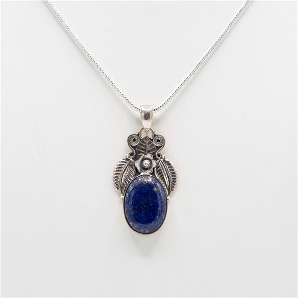 Natural 12.75 Ct Blue Lapis Lazuli Pendant