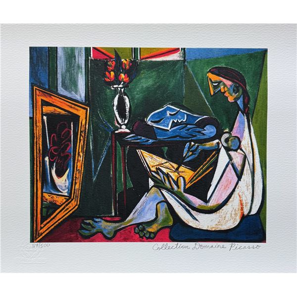 Pablo Picasso WOMAN DRAWING BEFORE A MIRROR Estate Signed Limited Edition Giclee
