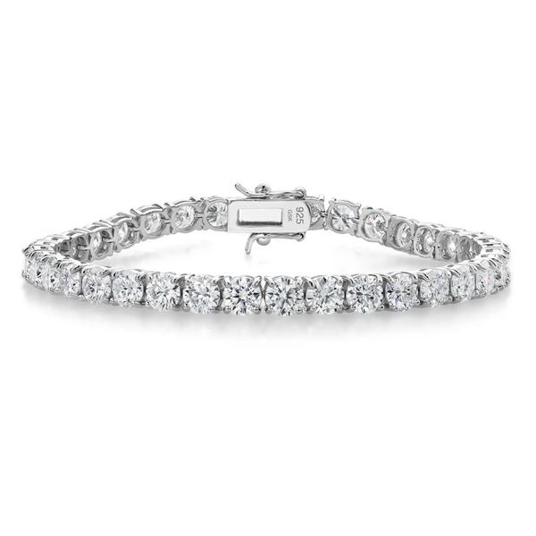 Sterling Silver 18.00ctw Moissanite Bracelet