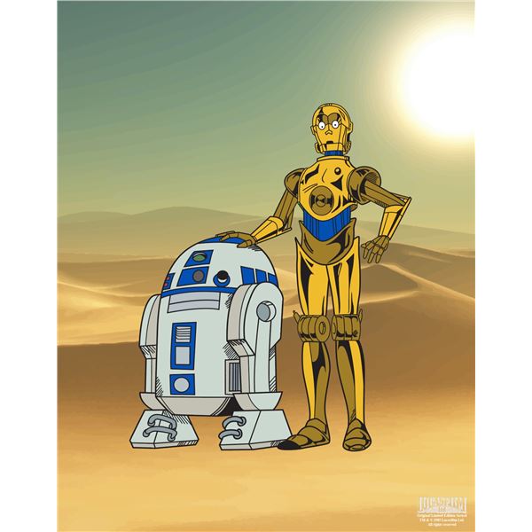 STAR WARS Droids R2-D2 and C-3PO Sericel Animation Art