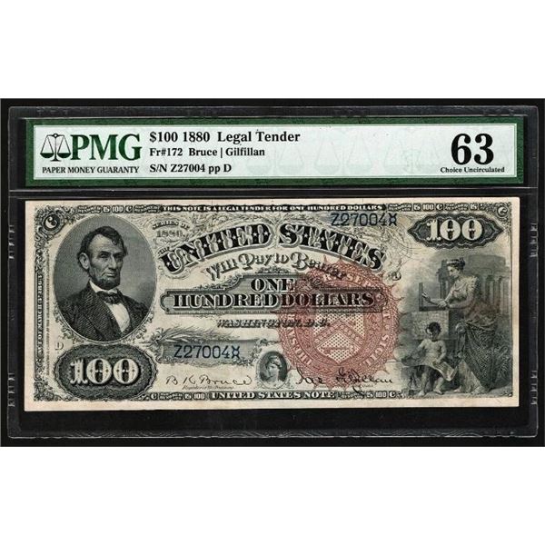 1880 $100 Legal Tender Note PMG 63