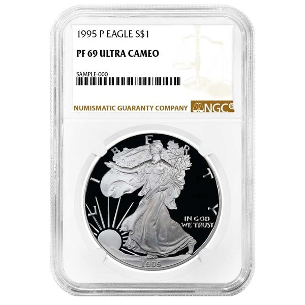 1995-P $1 Proof American Silver Eagle NGC PF69UC