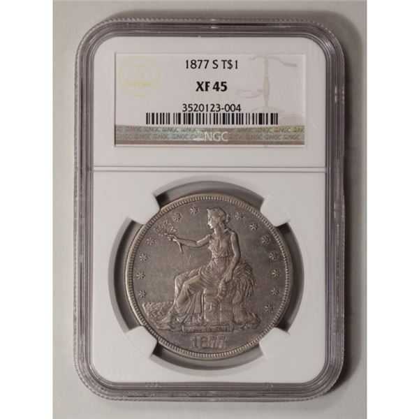 1877-S $1 Trade Dollar NGC XF45