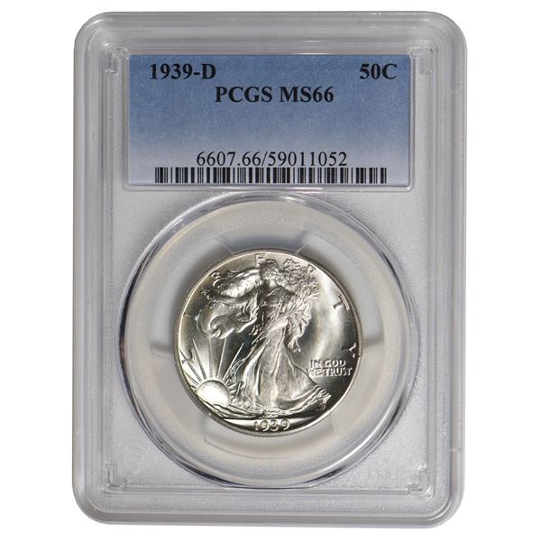 1939-D Walking Liberty Half Dollar PCGS MS66