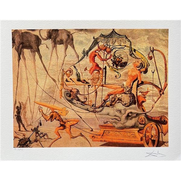 Salvador Dali BACCHUS WAGON Facsimile Signed Numbered Giclee